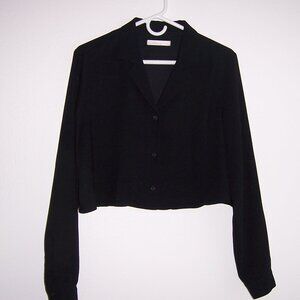 OAK + FORT Cropped Button Down Shirt